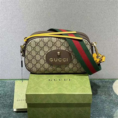 gucci gg supreme canvas flat messenger bag|gucci neo vintage bag.